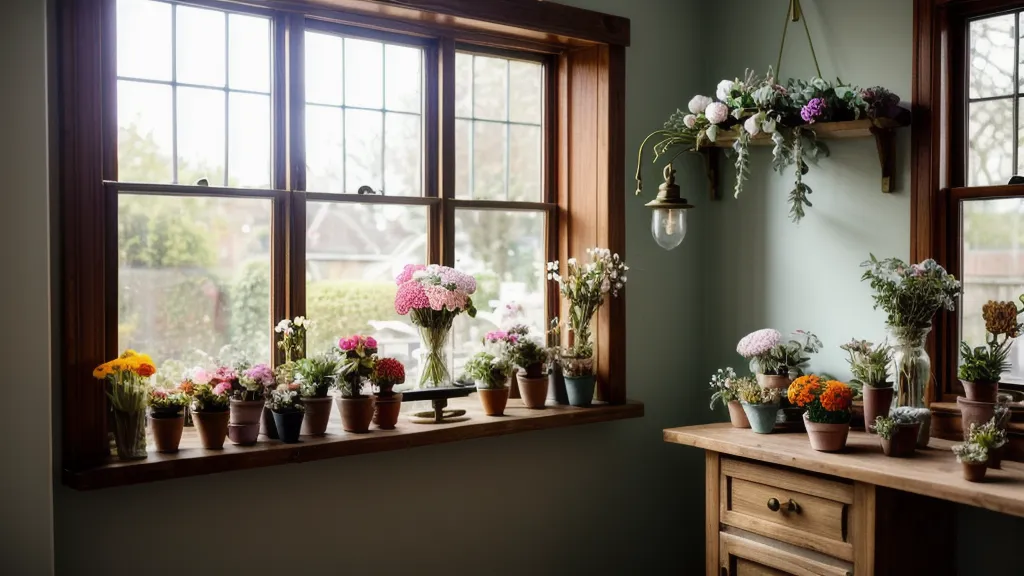 Hände einer Floristin beim Vorbereiten von Steckmoos in einem Blumenladen – geerdete Handarbeit als Teil des energetischen Schutzes im Kundenkontakt