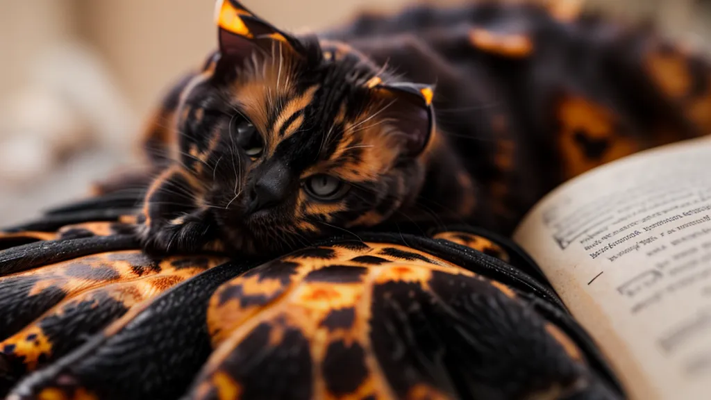 Eine Katzenpfote auf einem aufgeschlagenen Notizbuch mit handgeschriebenen spirituellen Notizen – Alltagsspiritualität mit Tier als stiller Begleiter.