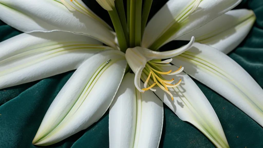 Hellfühlen im Alltag: Hände schneiden im Blumenladen behutsam weiße Lilien