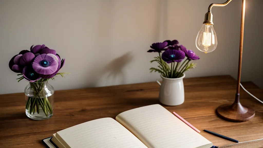 Spirituelles Tagebuch mit gepresster Anemone als Teil des Hellsinne-Trainings