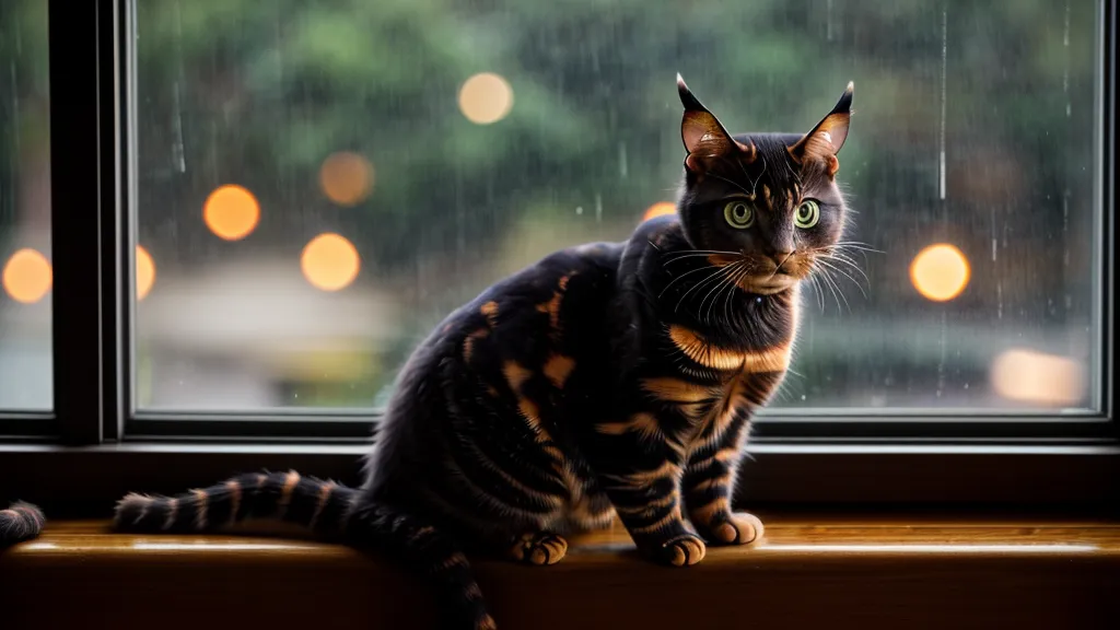 Eine schildpattfarbene Katze schläft friedlich auf einem Fensterbrett in einer Bremer Altbauwohnung.