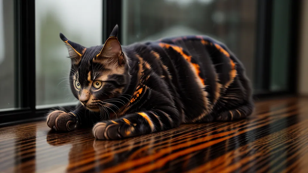 Bremer Viertel im Regen: schildpattfarbene Katze schläft friedlich auf einem Fensterbrett.