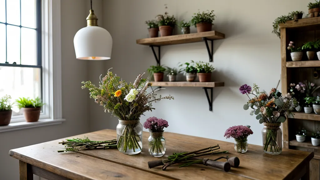 Warum ein Online-Kurs zur Herzöffnung mein Mitgefühl für mich selbst stärkt – Floristin arbeitet mit Blumen während ihrer spirituellen Ausbildung